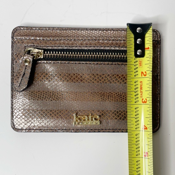 Kate Landry Metallic Animal Snakeskin Print Card Holder Wallet - Picture 4 of 7